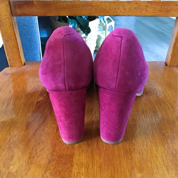 Clarks Women's Pumps Heels Kaylin Cara Shoes in Wine Suede Size 9 M - Picture 4 of 6